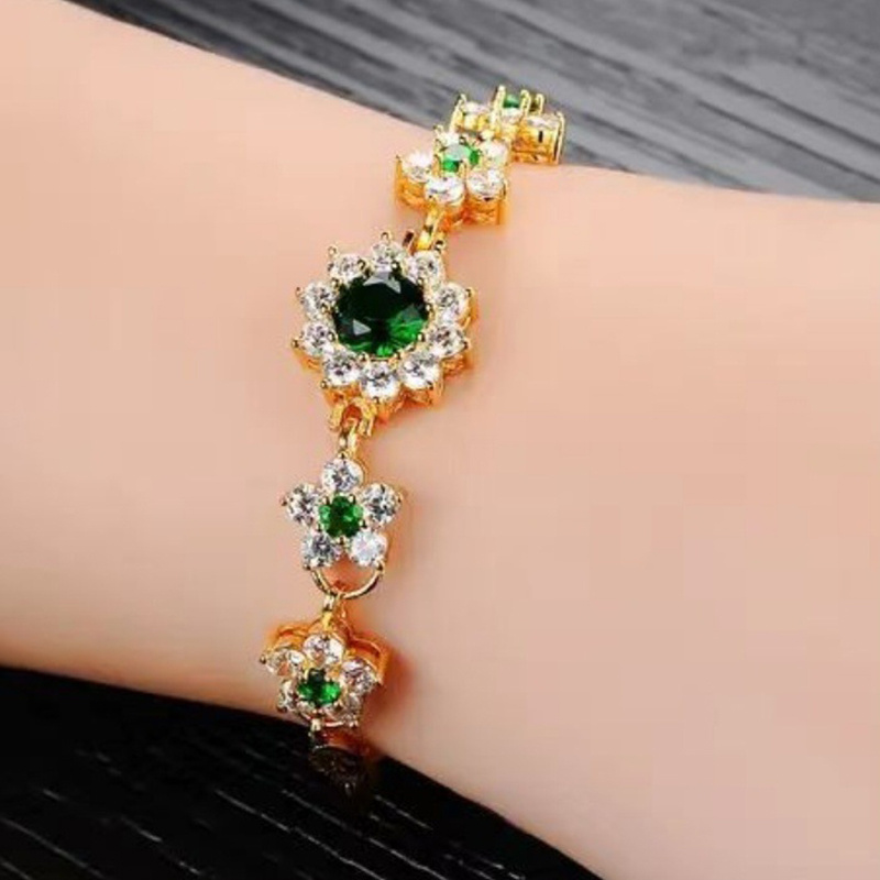 5 Different Techniques In Chain Style: The Emerald Green Bracelets – Material: Water Jet, Alloy – ’s A Mine Here
