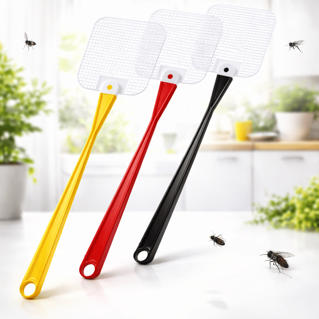 Image of Aeroxon Fly Swatter 3-pack | Insect Swatter Against Flies & Mosquitoes | Stable Handle | Reusable For Household, Kitchen & Garden