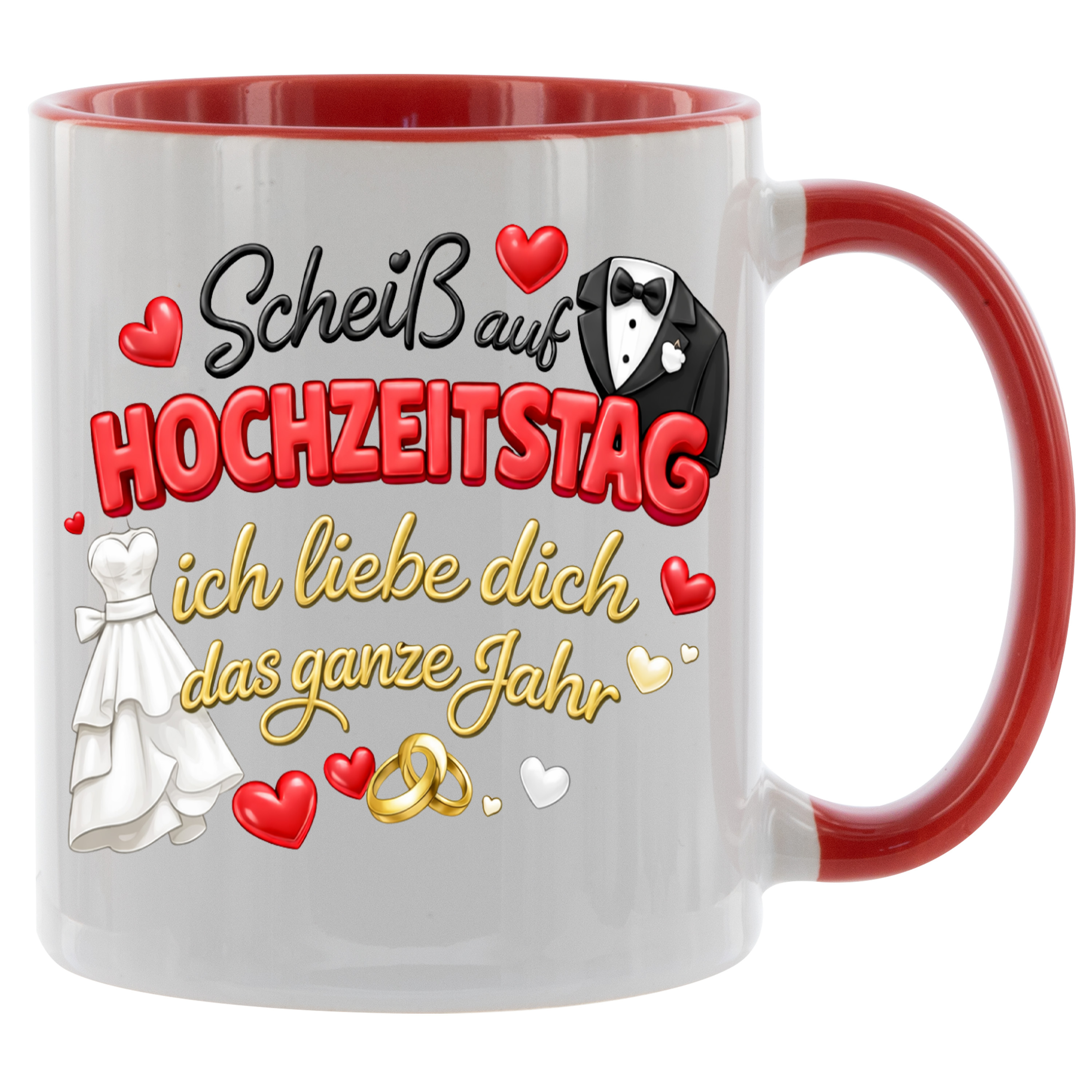 Wedding Anniversary Coffee Mug Gift - I Year Round - Mug In Colors - 330ml