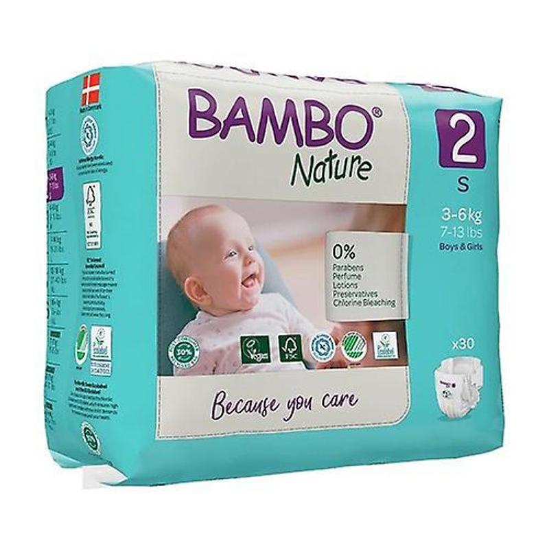 TEMU Couche bébé Taille 2 Mini (3-6kg) – BAMBO NATURE – Sachet de 30 pièces