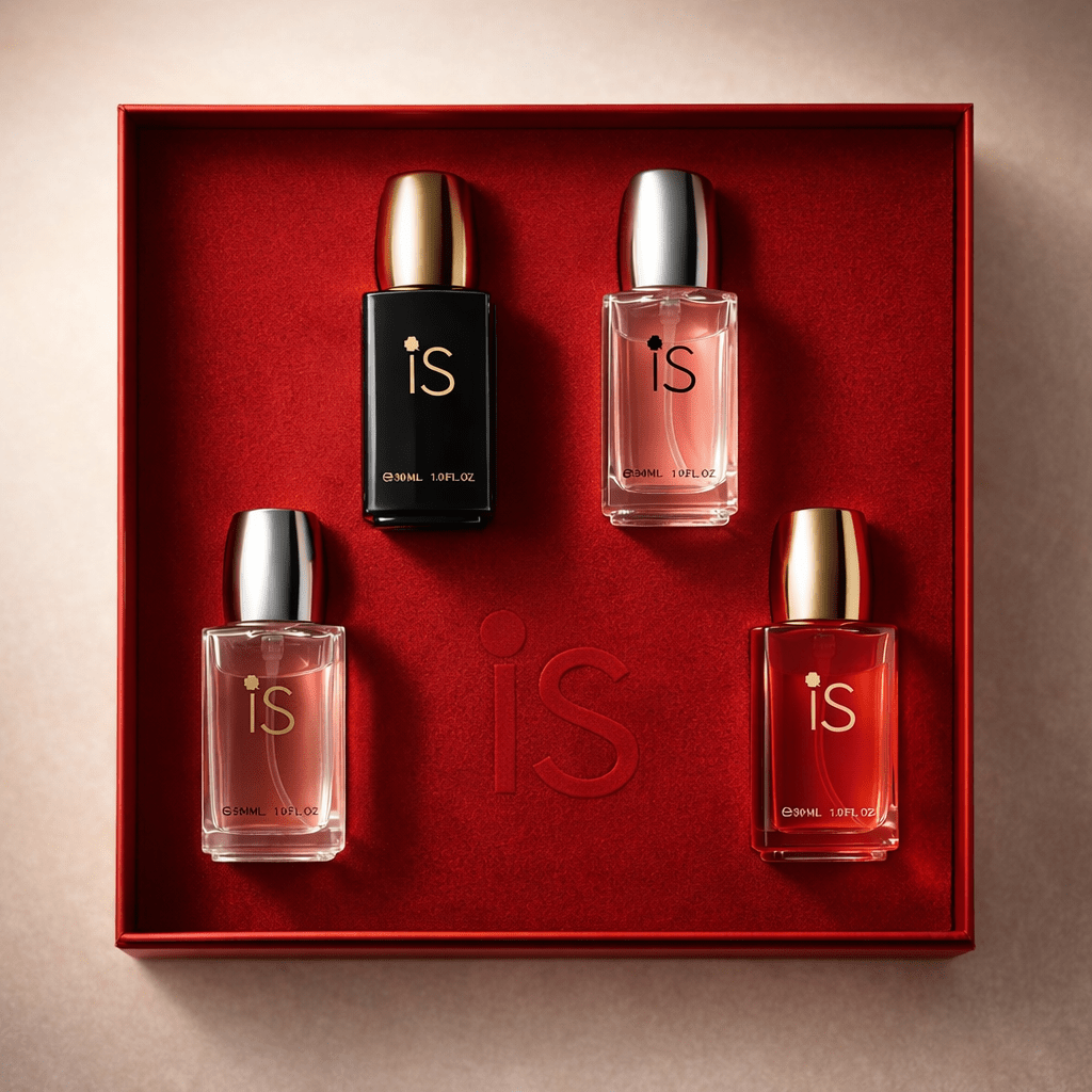 E-shop Parfüm-Geschenkset für Damen – 4x30ml Mini-Duftkollektion in luxuriöser roter Geschenkbox, für Valentinstag, Weihnachten oder Geburtstag