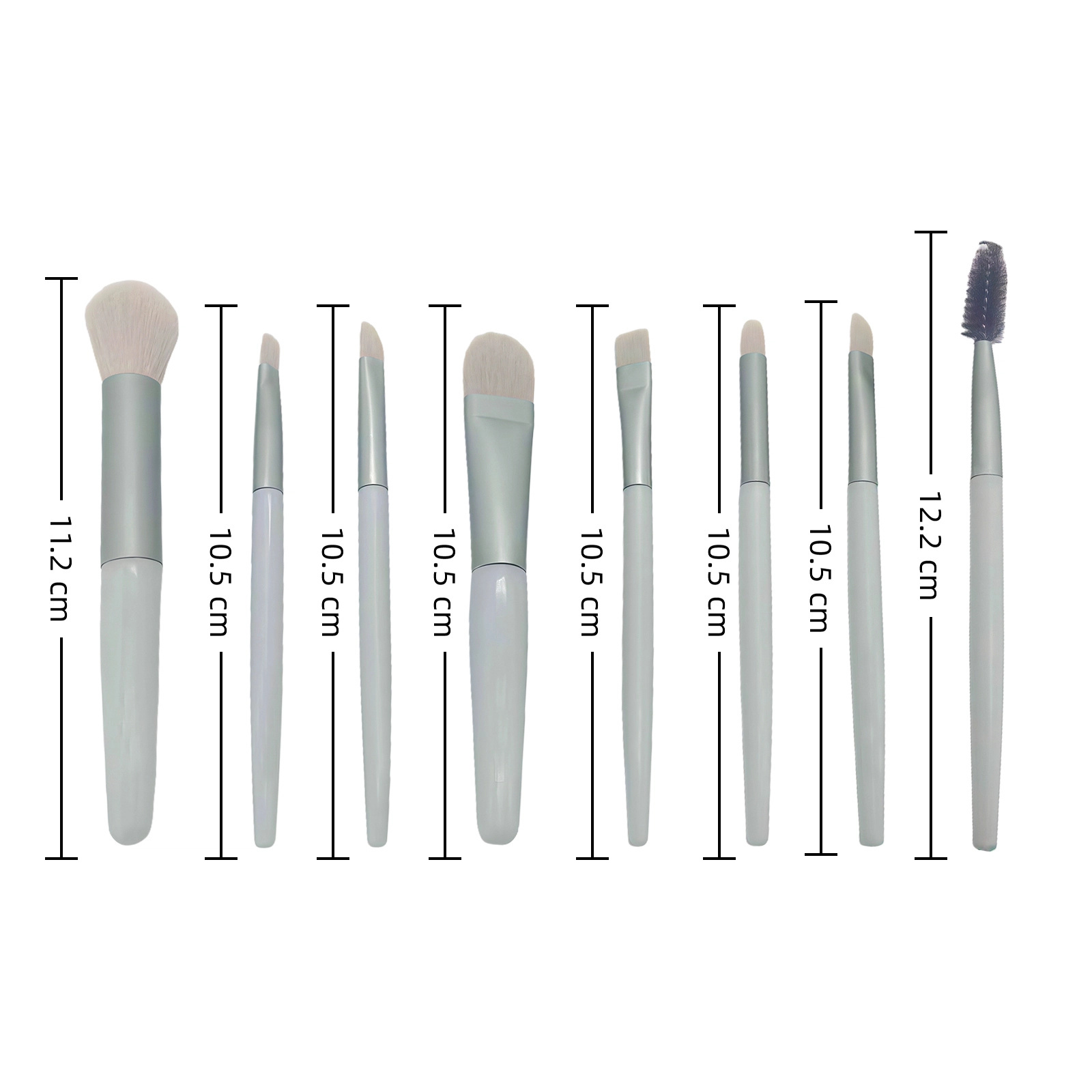 TEMU 8-piece Macaron-colored Makeup Brush Set – Bristles – Ideal For Daily Use, Travel-friendly Touch-ups & Festive Gifting (e.g., Christmas)