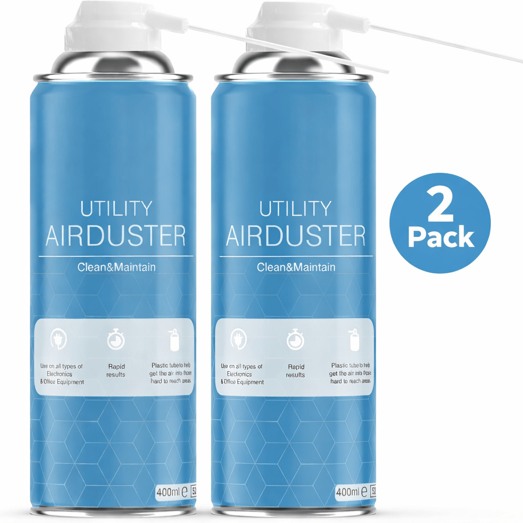 TEMU Air Duster Cleaning Spray 2 Pack – 400ml Each Compressed Air For Dust Removal From Keyboards, Pcs, Laptops, Cameras & Office Equipment