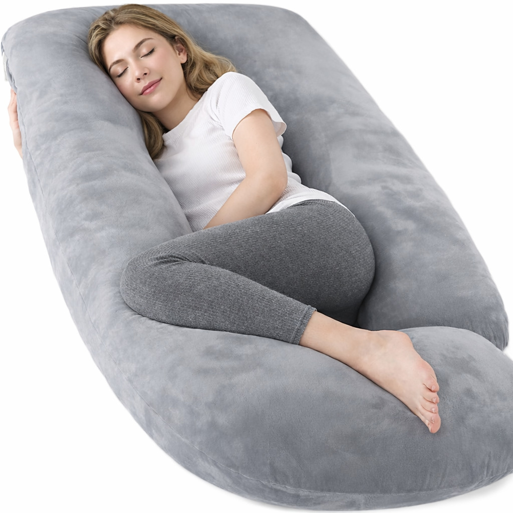 Image of 12ft Full-body Pregnancy Pillow For Side Sleepers – Xxl Maternity Pillow & Body Pillow For Pregnancy, Belly Sleepers, Back Support, Neck Pillow, Sleep Pillow For Adults