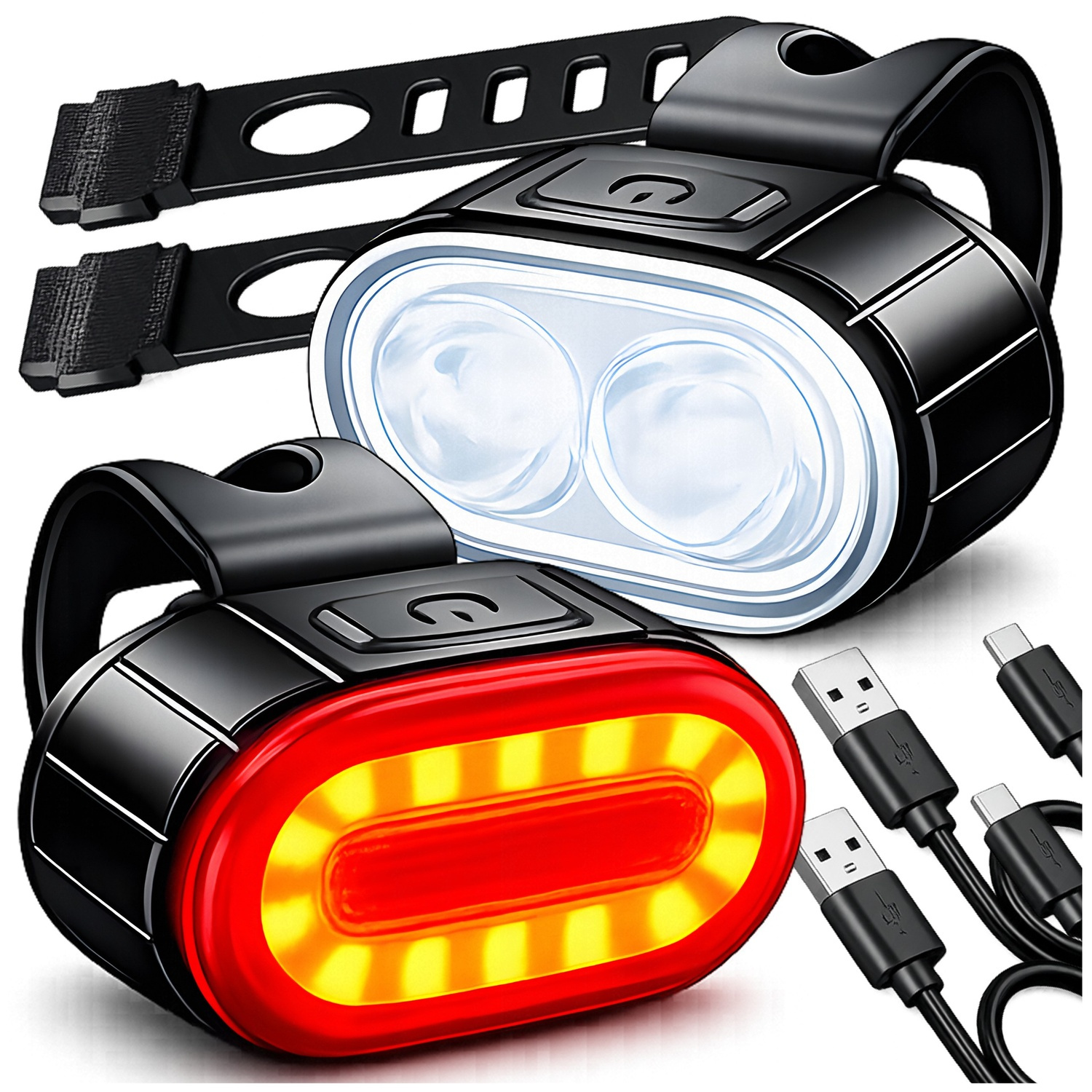 TEMU Bike Lamp Front And Rear Led Light For Bike Handlebar Usb Bright And Powerful
