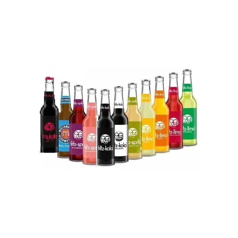 11 Bottles Fritz Cola - Soda Carbonated Drink At 0.33l, 11 Varieties Mix, Multi-use Deposit Blend