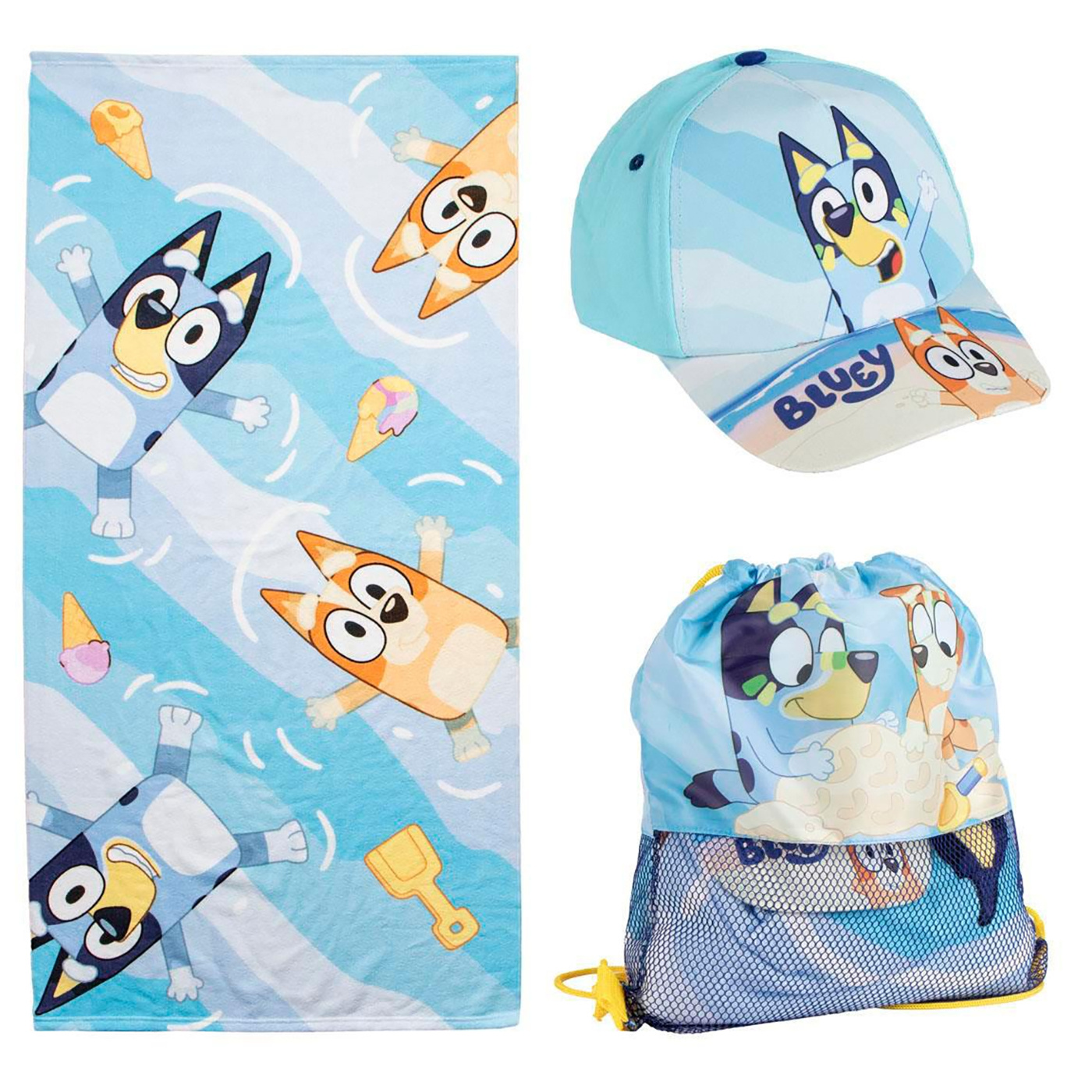 Image of Gym Bag, Swim Bag, Baseball Cap, Towel Set/3pcs. Spanish Quality
