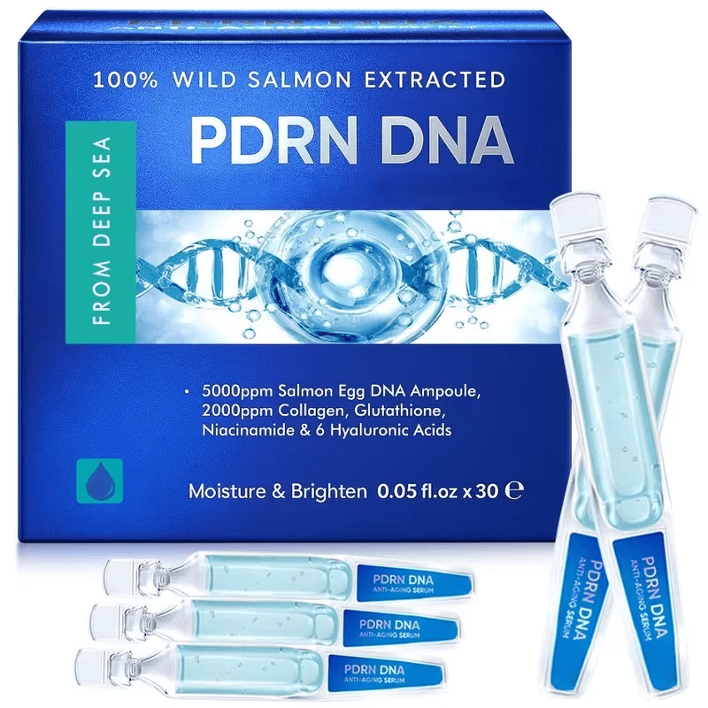 E-shop -DNA--Serum-Ampullen (5000 ppm) – Luxuriöse mit 2000 ppm Kollagen, Glutathion & Niacinamid. 6- Hyaluron- zur Straffung & Feuchtigkeit.