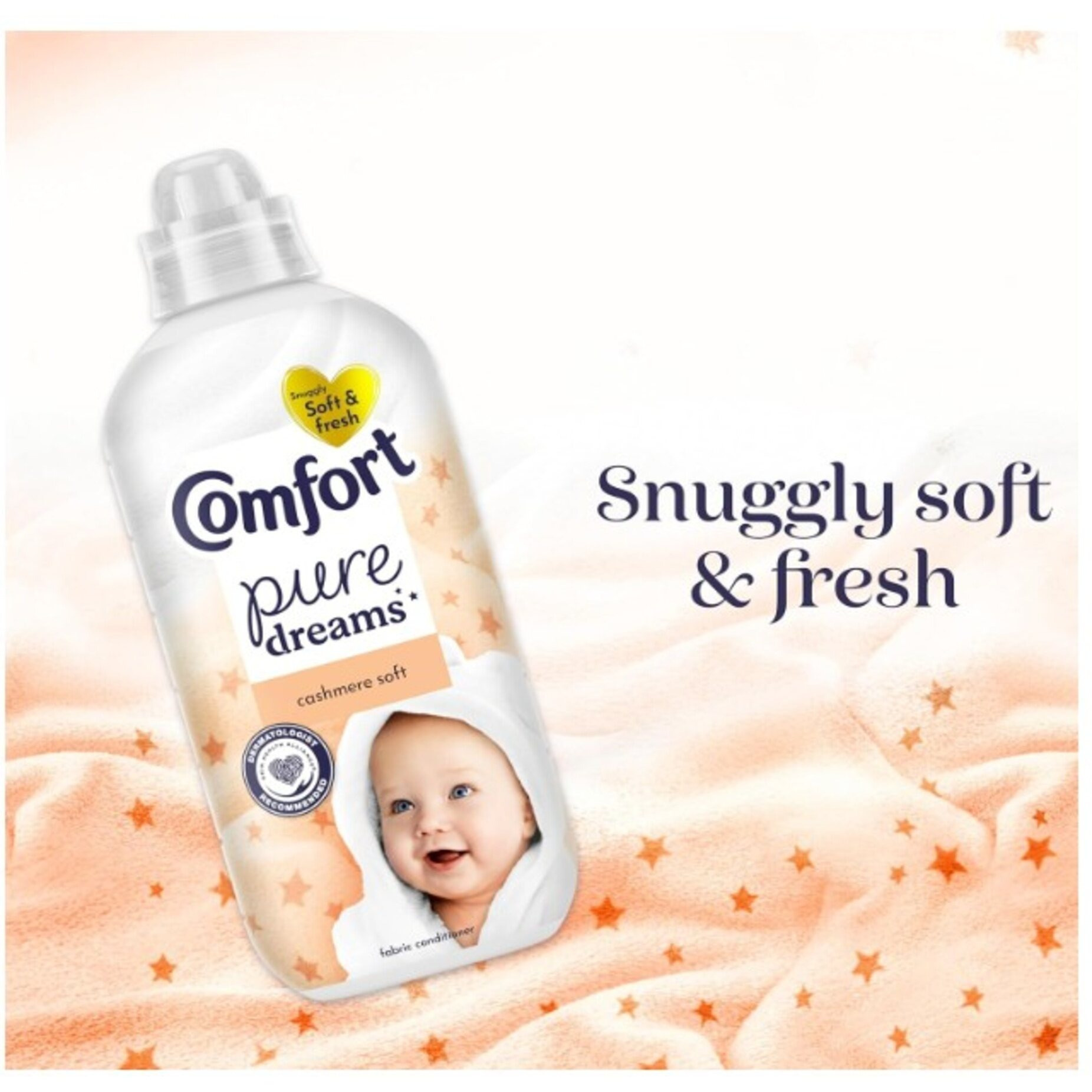 Comfort Pure Dreams Cashmere Soft Fabric Conditioner, 30 Washes