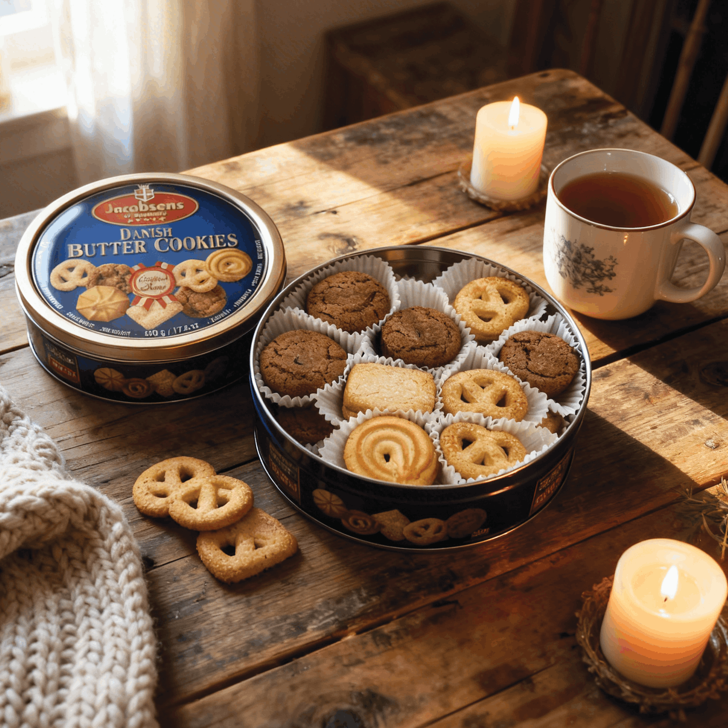 Jacobsens Of Denmark - Traditional Danish Mix In Tin 500g - Classic Danish Cookie Mix From Denmark