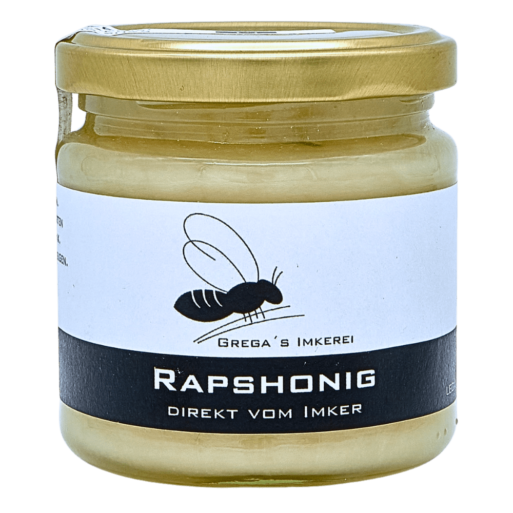 Image of German Rapeseed Honey Creamy 250g - Spreadable & Mild - Directly From The Beekeeper From Nrw - Fresh Harvest - Genuine German Rapeseed Honey From The Beekeeper From Germany