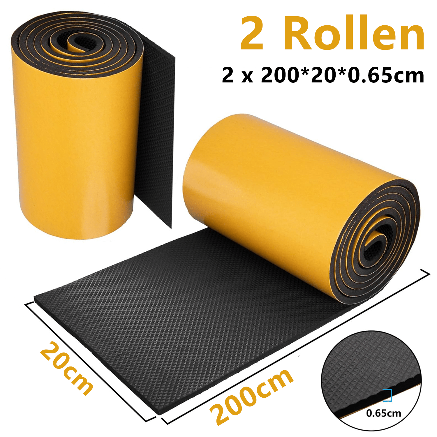 E-shop 2 Rollen Selbstklebende Garagentorschutzfolie – 200x20x0,65cm | Garage Türkantenschutz Auto Schaumstoff Polster Kantenschutz | Autotür Schutz