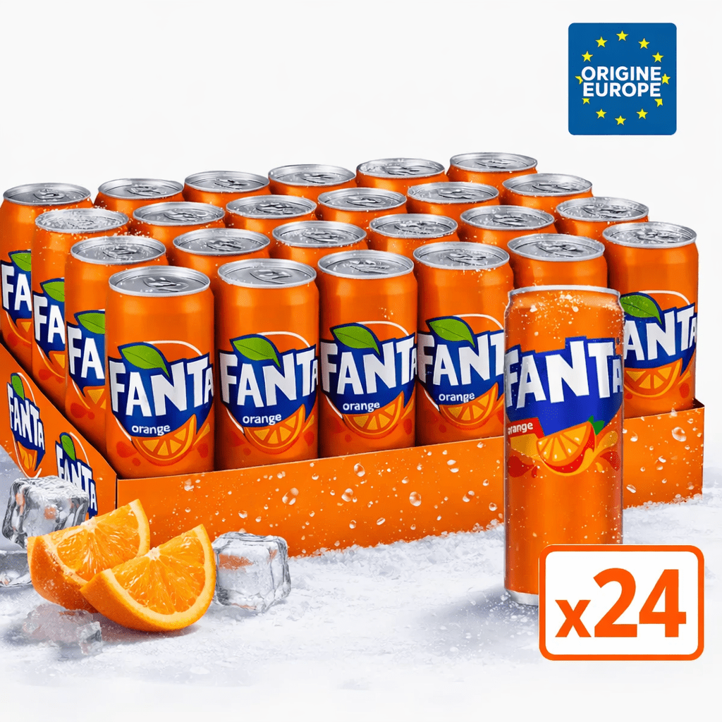 TEMU Fanta Originele Sinaasappel Smaak 33Cl X 24 stuks - Bruisende en Ultra Verfrissende Fruithap