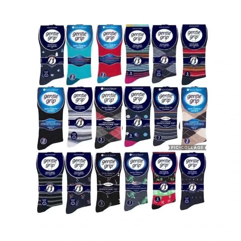 TEMU Sock Shop Gentle Grip | 6 Pack Mens Non-elastic Diabetic Socks - Uk Size 6-11