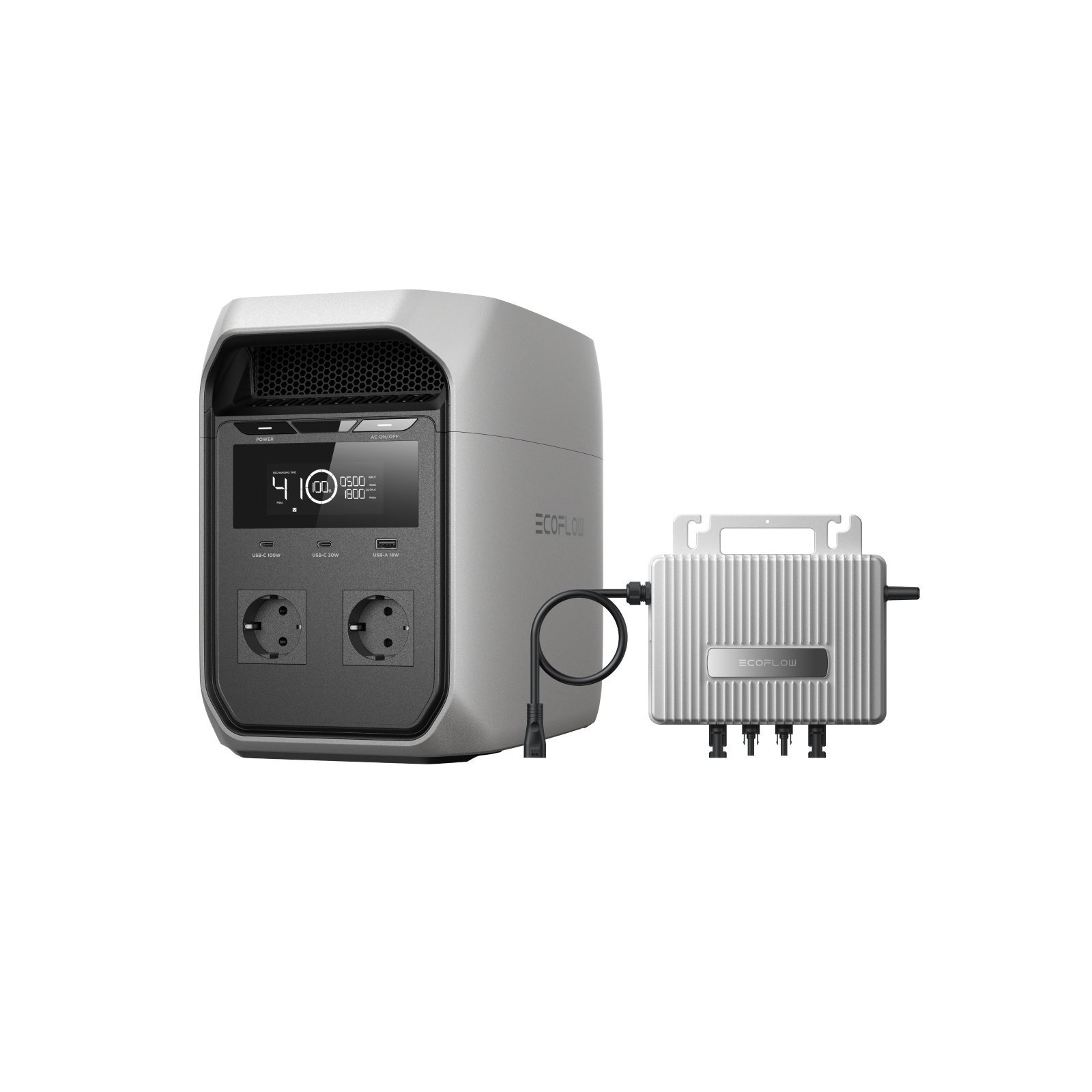 Image of Ef Ecoflow Portable Power Station 1024wh, 0% Vat Wlan Streaming Inverter 800w, Lifepo4 Battery, 1800w Ac (3600w ), Solar Generator For Camping, Motorhome, Emergency Power At Home