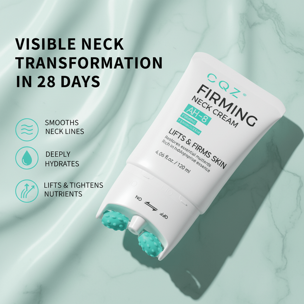 Firming Neck Cream With Massage Roller, Anti-wrinkle Neck & Décolleté 120ml
