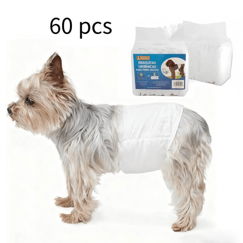 item picture diapers for pets 60 units diaper for male dogs soft and comfortable breathable suitable for small medium and large dogs for domestic or travel use sizes xs xl 60 units per package