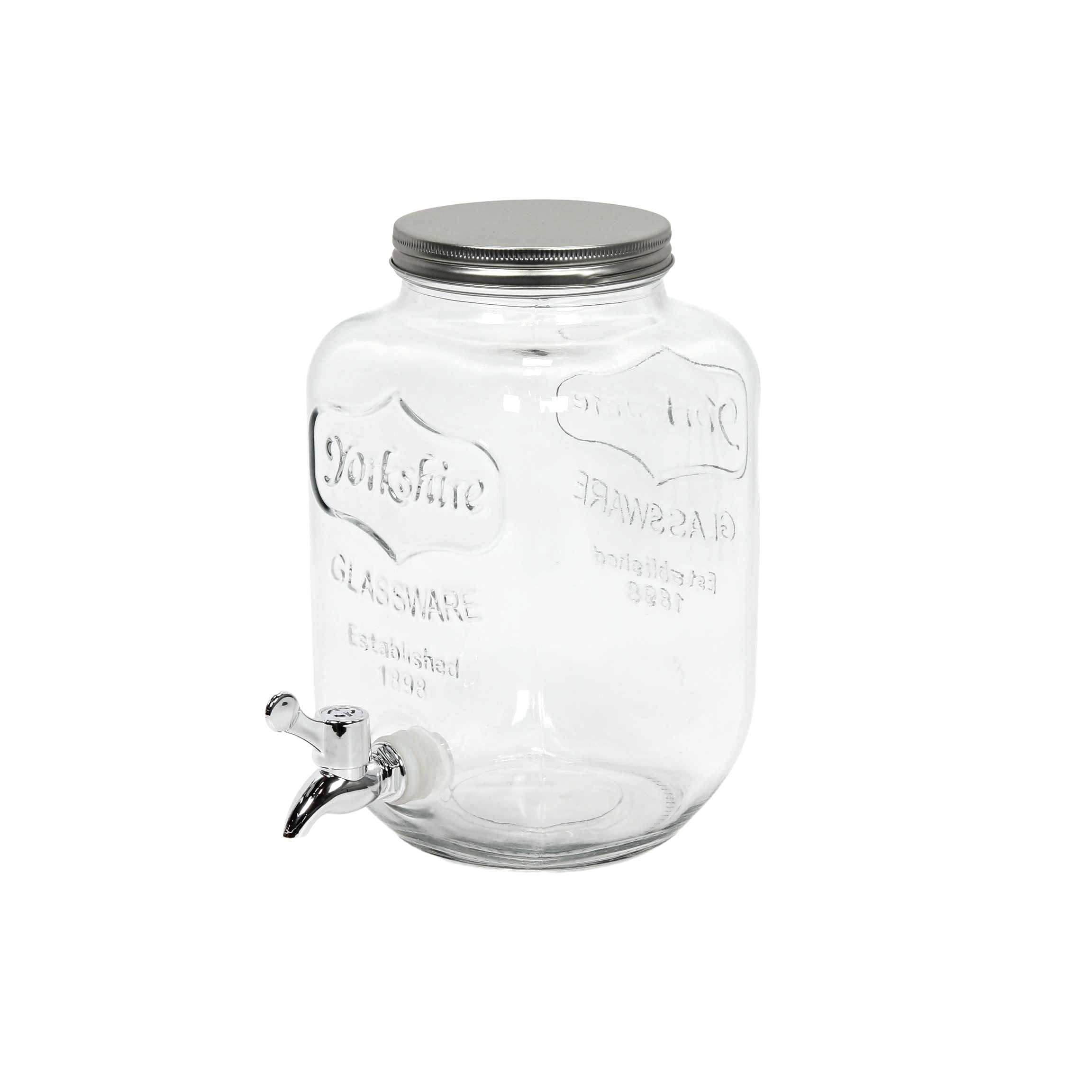 TEMU Distributeur de Boisson 4L en verre - Transparent
