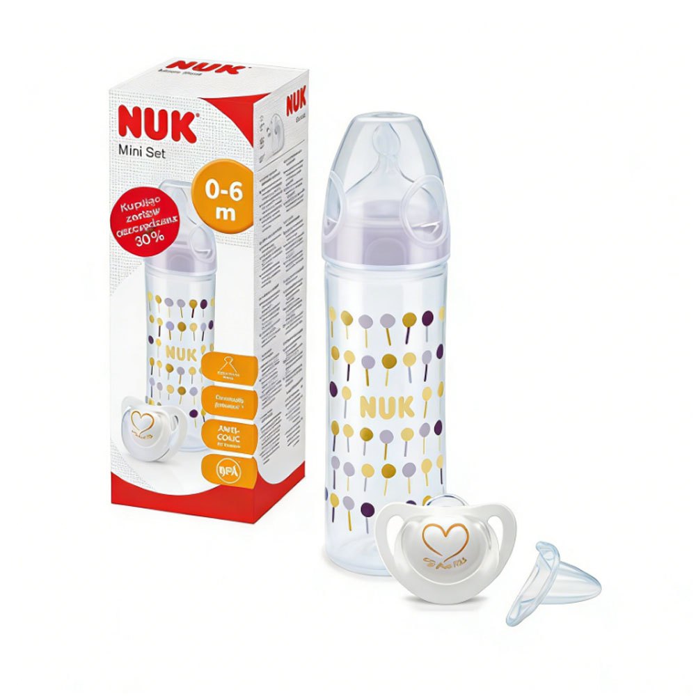 E-shop NUK Klassische Flasche 250ml & -Silikon-Schnulli 0-6m