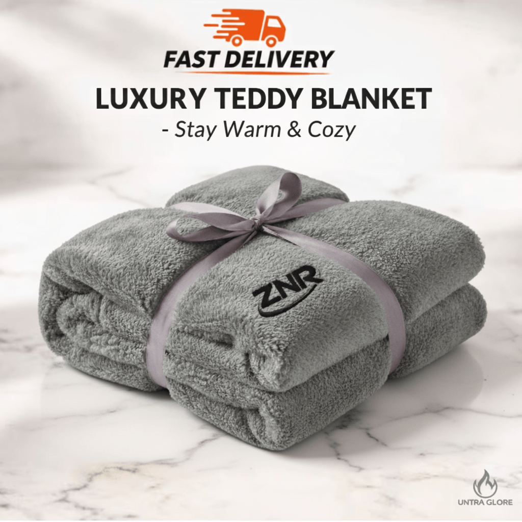 TEMU Ultra Soft Teddy Fleece Blanket – Warm Lightweight Throw For Sofa And Bed, Winter Blanket, Multiple Colours And Sizes