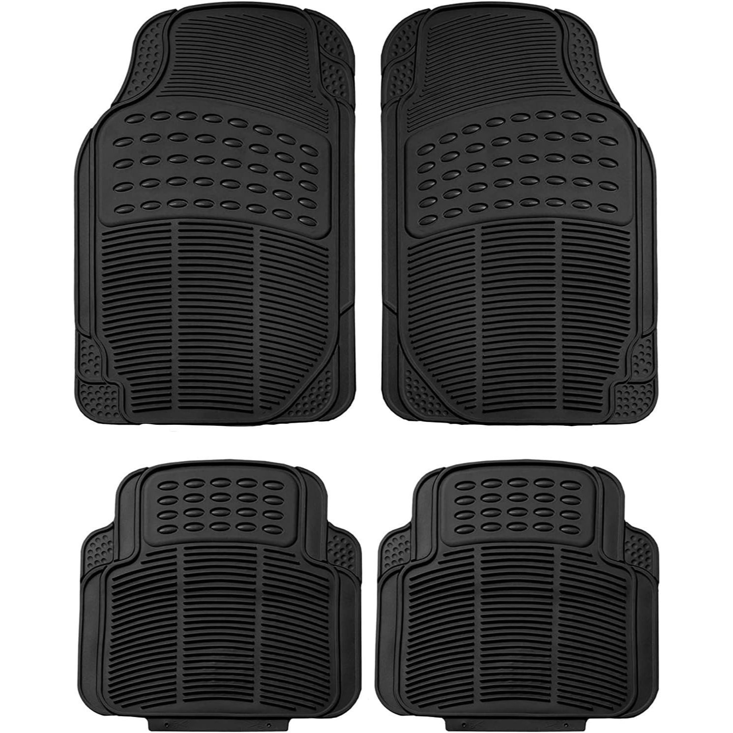 TEMU Alfombrillas universales de goma antideslizantes para coche, juego de 4 piezas, resistentes al agua y al polvo, aptas para sedanes, SUV y