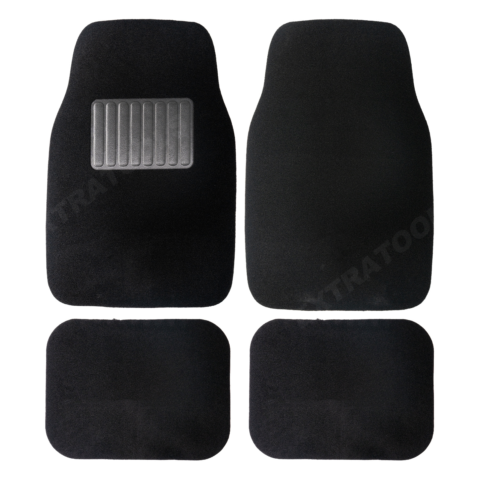 TEMU Alfombrillas Universales para Coche 4 Piezas Antideslizantes, Alfombras de Suelo para Automóvil con Talonera Reforzada, Protector Interior para