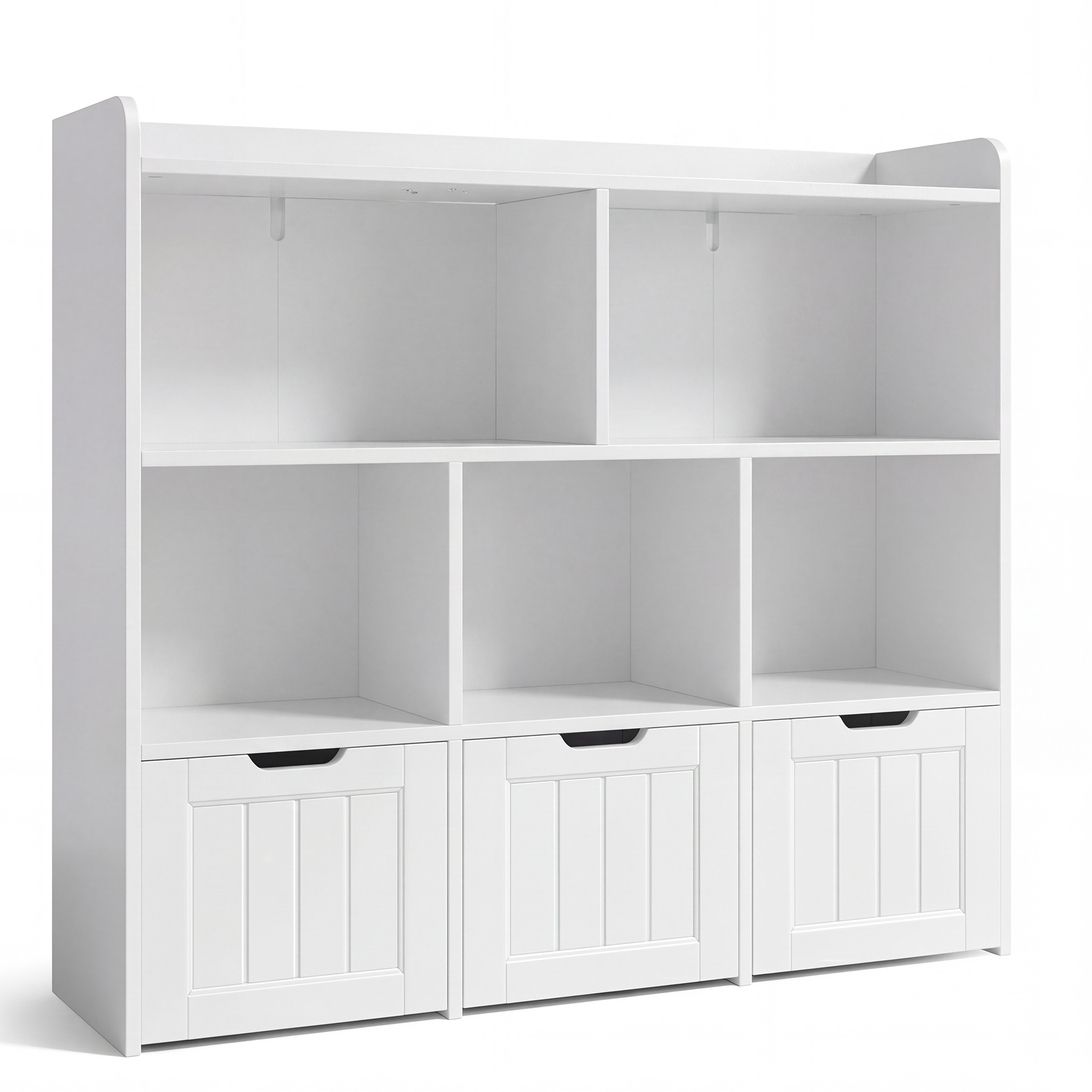 Rolling Bookshelf With 3 Drawers & Brake Wheels, Rounded Edges & Tilt Lock, 100×30×90 Cm, White, For Small Spaces, Coree 81ap