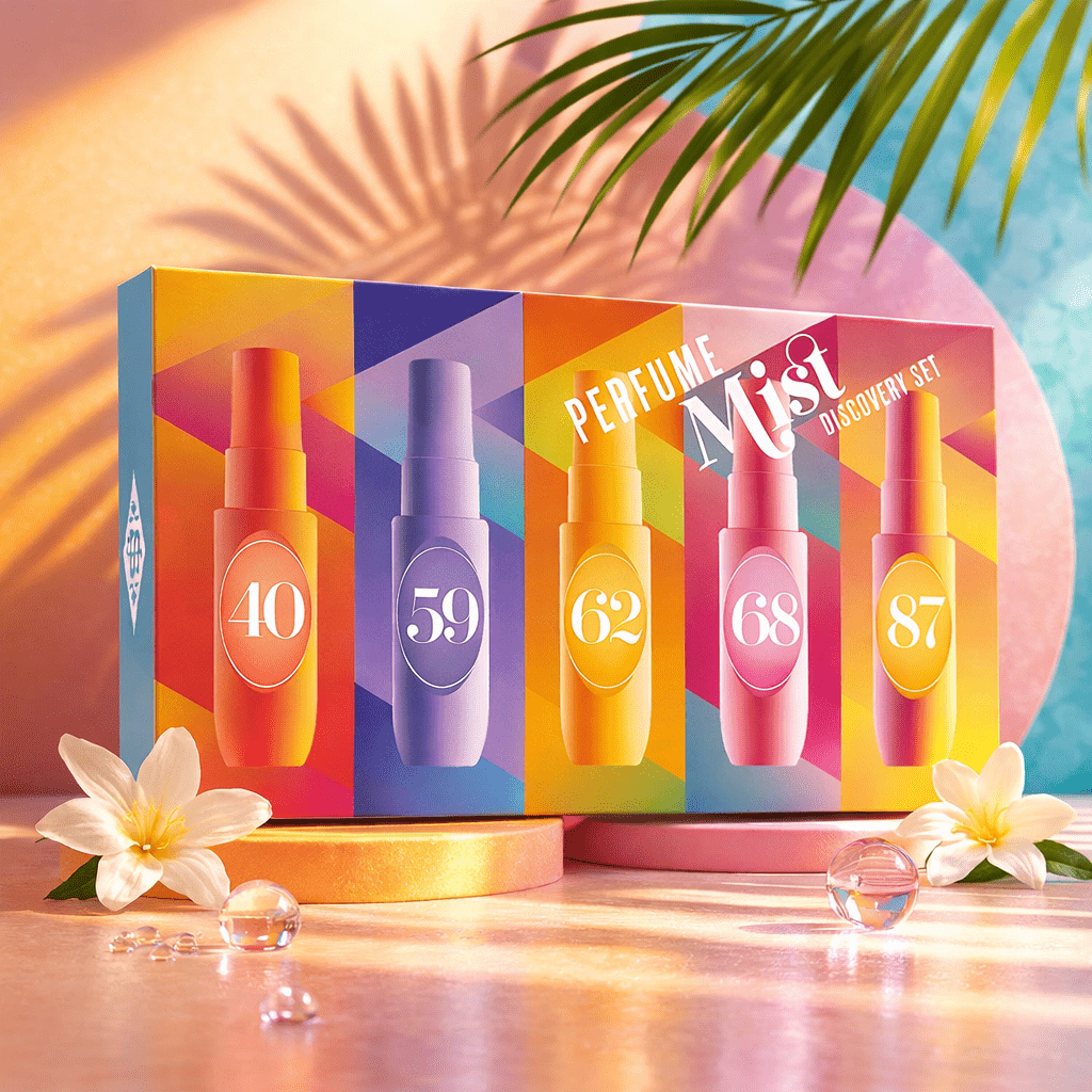 Perfume Mist 5pcs – Tropical Body Fragrance Spray Collection, Mini Travel Size Scent Set