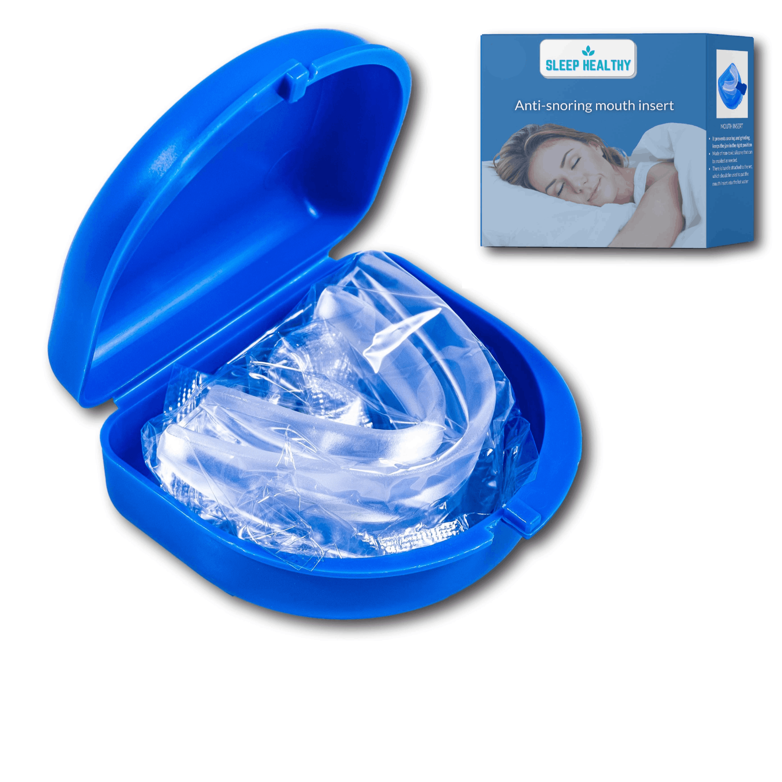 Image of Bite Guard, Mouth Insert Against Teeth Grinding And Supporting Snoring - Sleep Support Guard, Thermoplastic Adjustment, Eva Material, Universal Size, Unisex, Transparent.