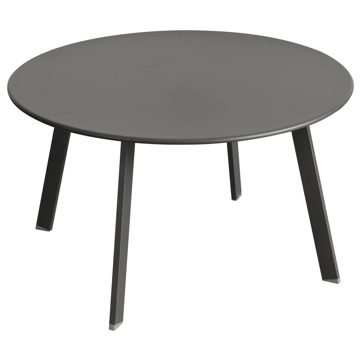 TEMU Table Basse Ronde Graphite D70 cm – Table Métal Moderne pour Jardin et Terrasse