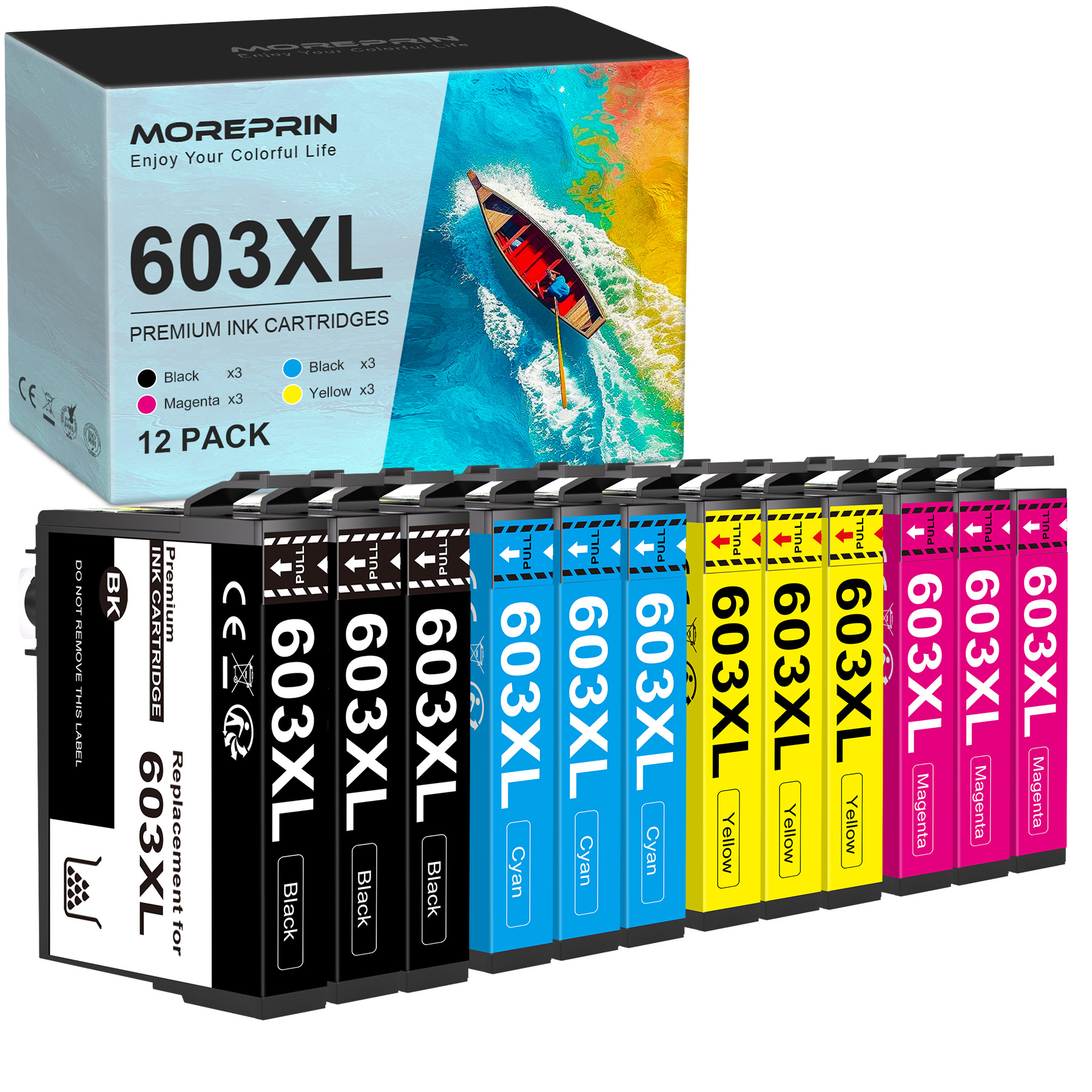 E-shop 603XL Kompatible Tintenpatronen Ersatz für Epson 603 Tintenpatronen, Kompatibel mit Epson Home XP-2100 XP-2105 XP-3100 XP-3105 XP-4100 XP-4155,