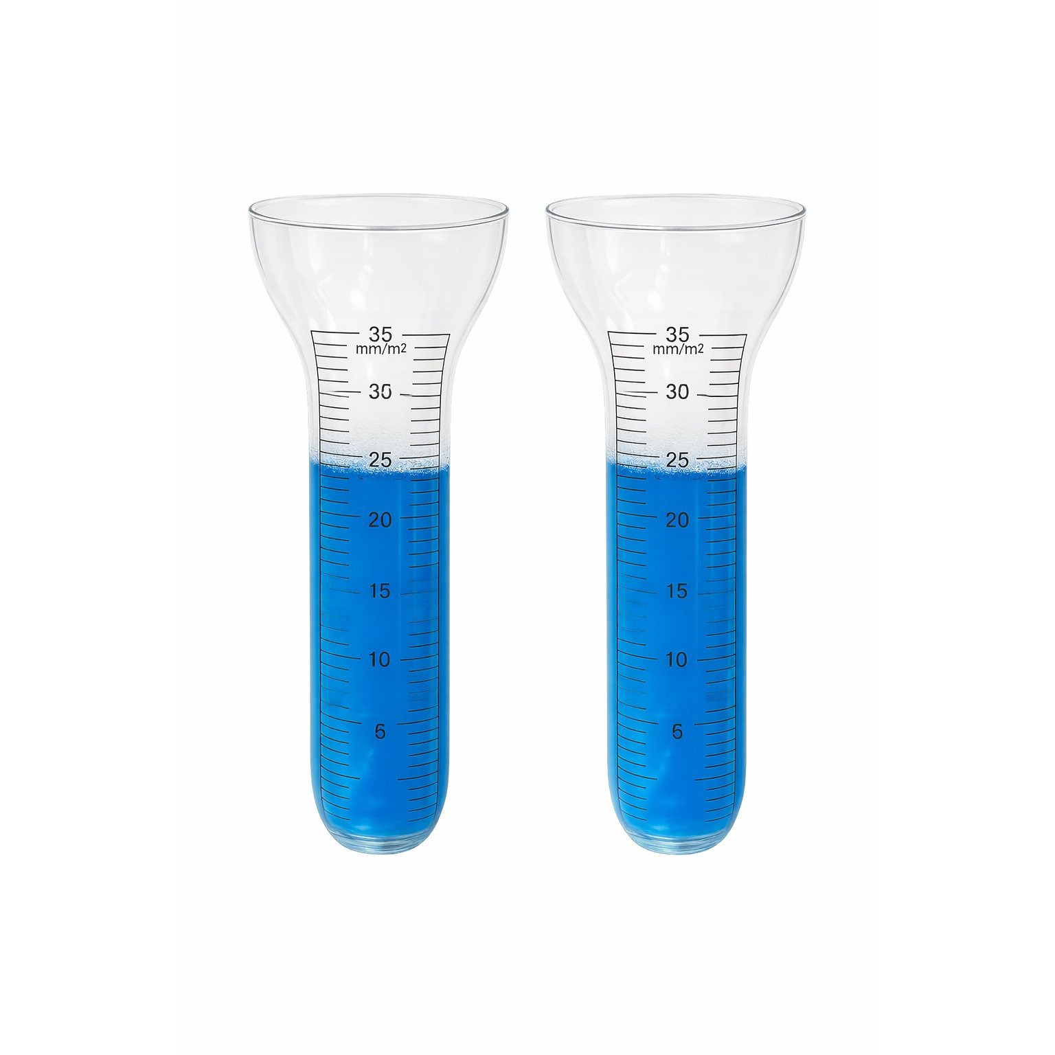 Rain Gauge Replacement Glass 35 L/m² – Measuring Glass For Gauge (2-piece Set)