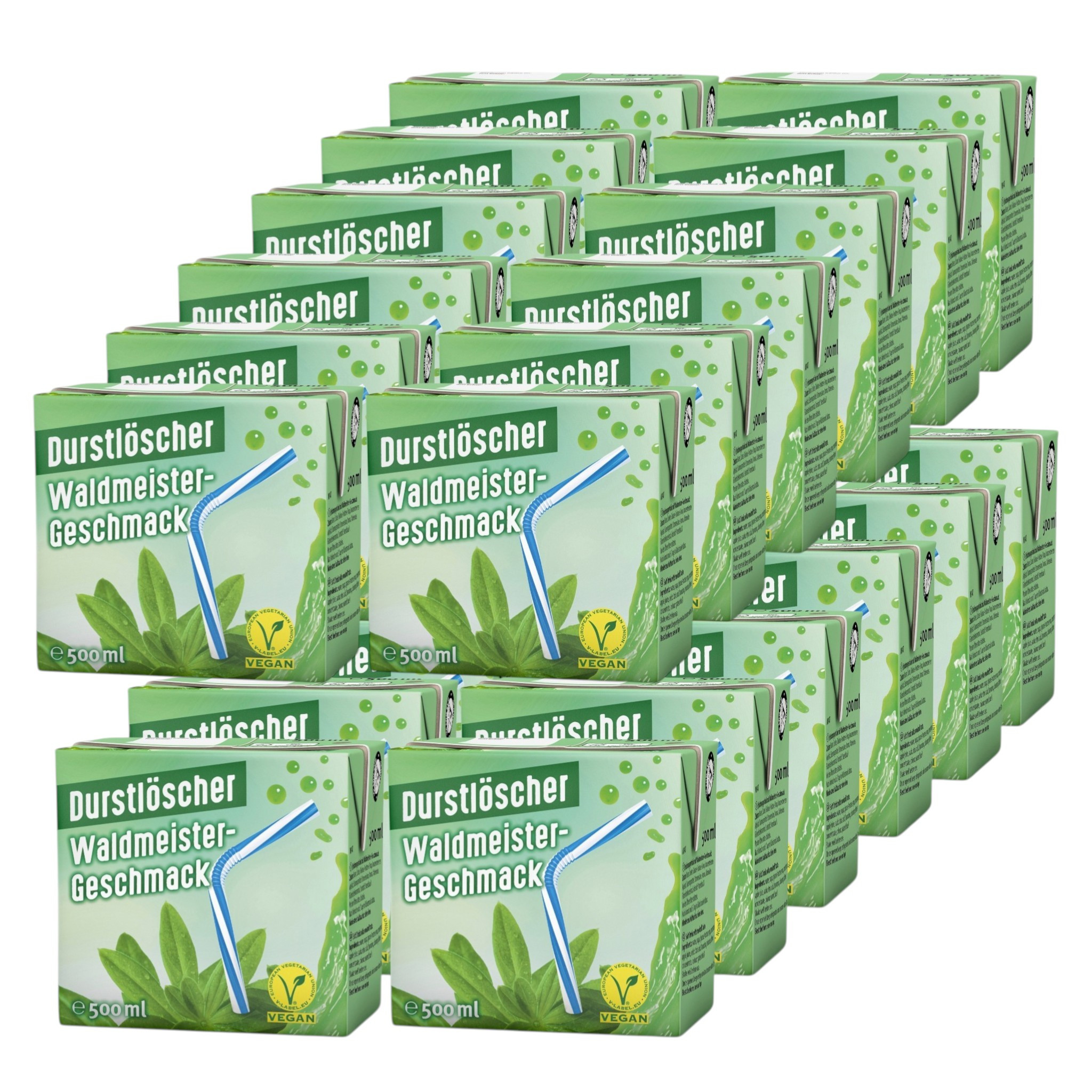 Waldmeister Thirst Quencher 500 Ml (24-pack) | Woodruff Flavored Drink | Refreshing Beverage For On-the-go | Soft Drink For School, Sports, And Everyday Use