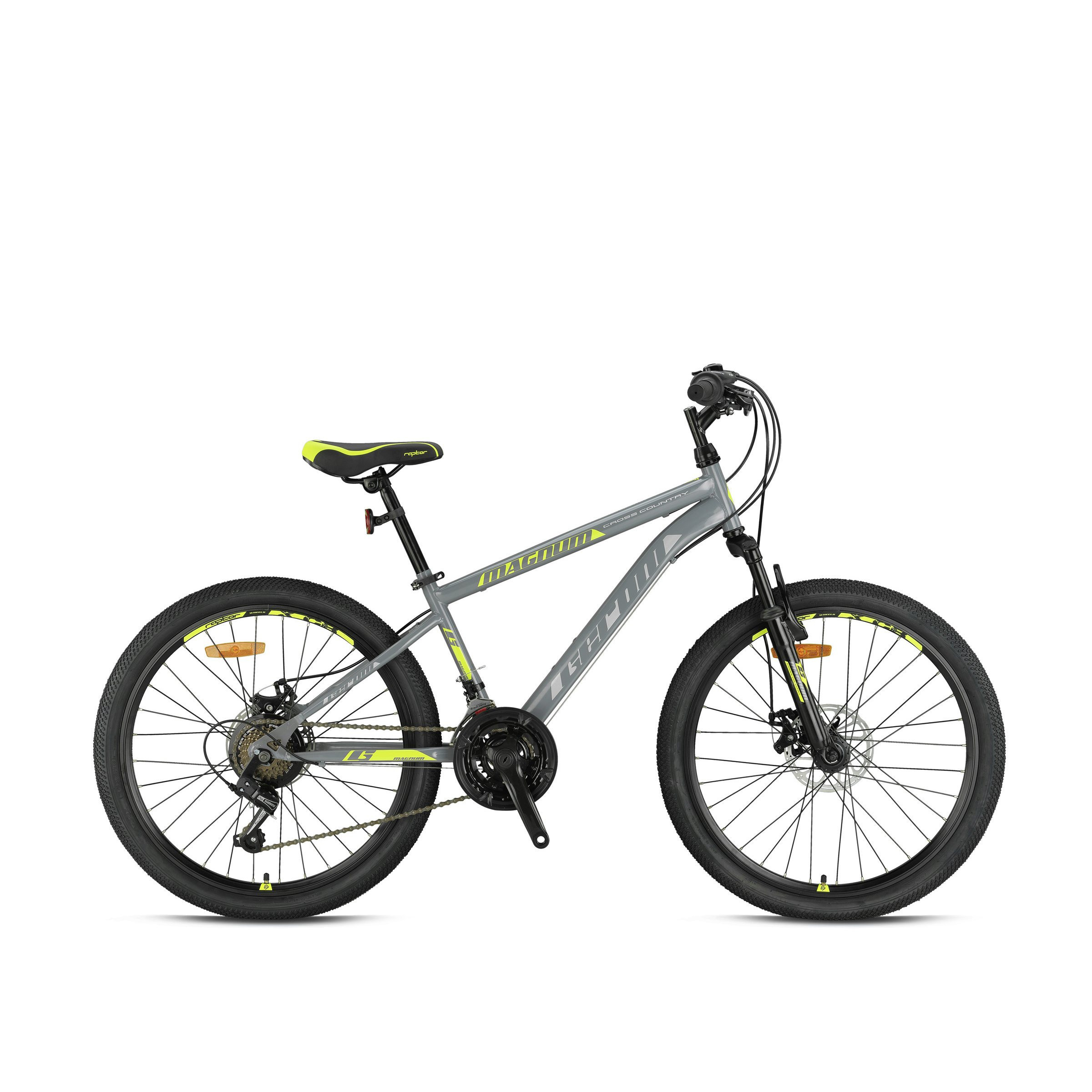 Image of 20 Inch Mountain Bike For Kids Youth Boys Girls Mtb Bicycle Youth Bike Children's Bike Disc Brake 7 Gear Suspension Fork Magnum Grey Yellow Grn26-075