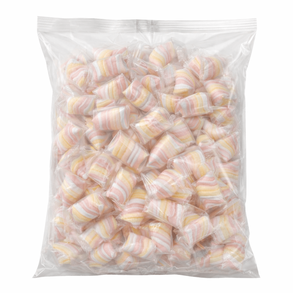 Image of 50 Pieces Individually Wrapped Marshmallows, Colorful Candy Mix, Party Candy Snack For Weddings, Birthdays, Kids' Toss Material, Bulk Pack