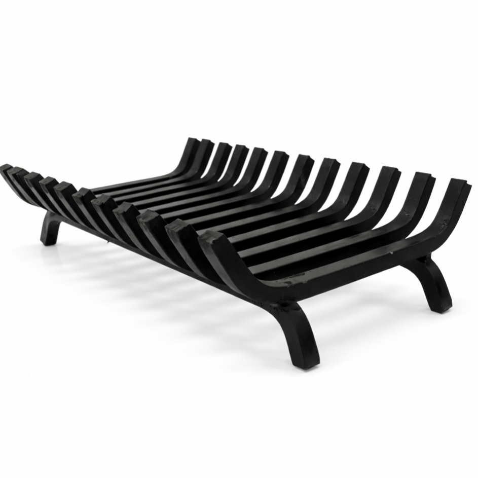 Image of Firewood Holder In Iron For Fireplace And Stove – Resistant And Stable Log Carrier, Indoor And Outdoor Log Support