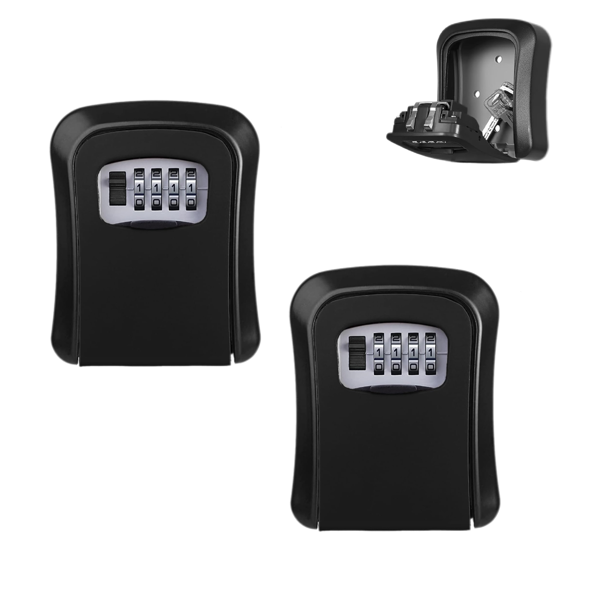 Image of 2pcs Set, With Combination Lock, Outdoor , Key Box With 4-digit Combination.