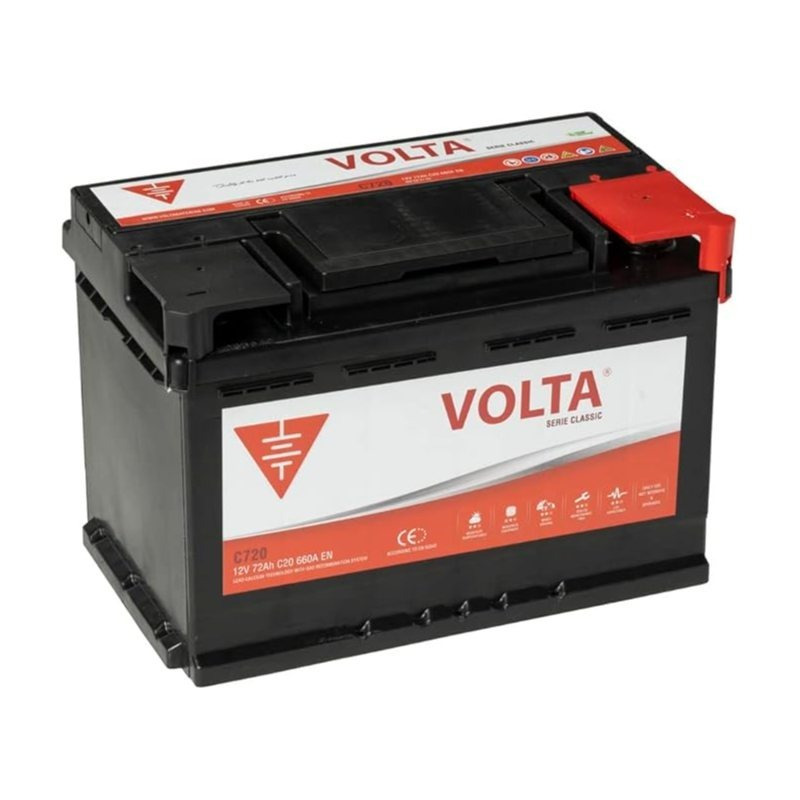 Batería de Coche 72 Ah 660 A EN Volta C720D Classic: retailer-supplied image