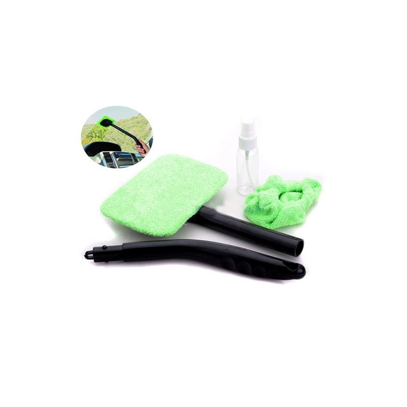 Windscreen Cleaner with Microfibre Mitt and Spray Bottle