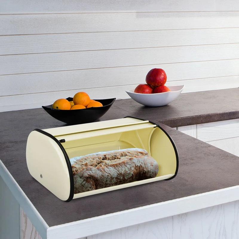 Floordirekt Bread Box – Cream – Food-safe Bread Container With Ventilation