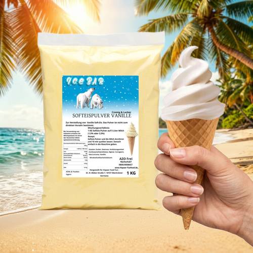hopser ice cream powder vanilla 1 kg creamy powder for ice cream machine plus vanilla