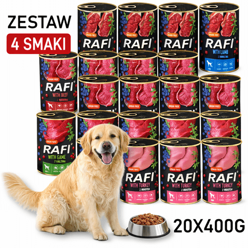 noteci valley food for rafi 20 x 400g beef lamb game turkey with beef