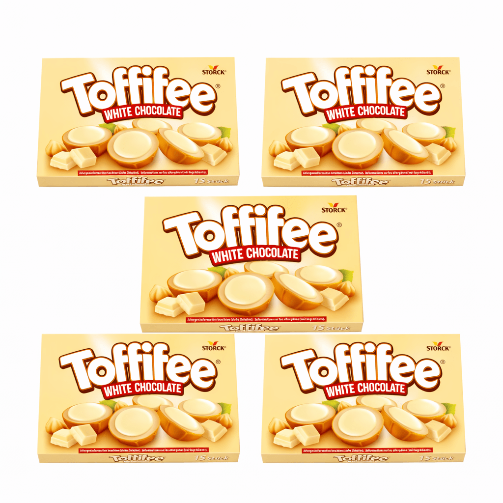 Toffifee White Chocolate 5x, Hazelnut In Caramel, With Light Cream And White Chocolate, 625g