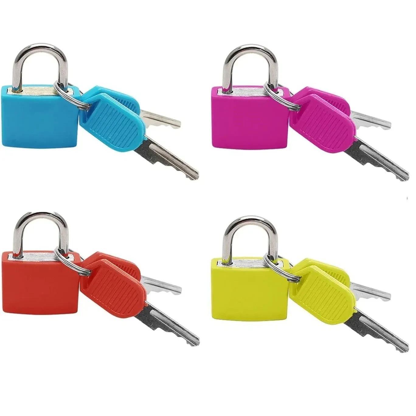 TEMU 4x Luggage Padlock Travel Suitcase Coloured Locks Small Padlocks Uk