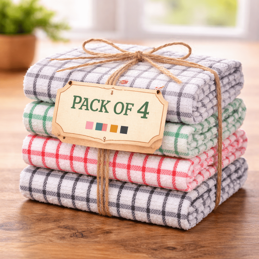 TEMU Azsme Textiles Mono Check Terry Tea Towels Cloths For Dish Drying Cleaning And Everyday Tasks Soft Strong And Easy To Wash Towels