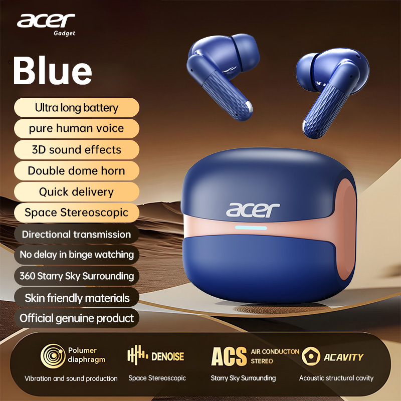 E-shop Acer Wireless Bluetooth Earbuds, 13mm Deep Sound, Type-C Fast Charging, Sports In-Ear Headphones for Running Gym Workout kopfhörer kabellos