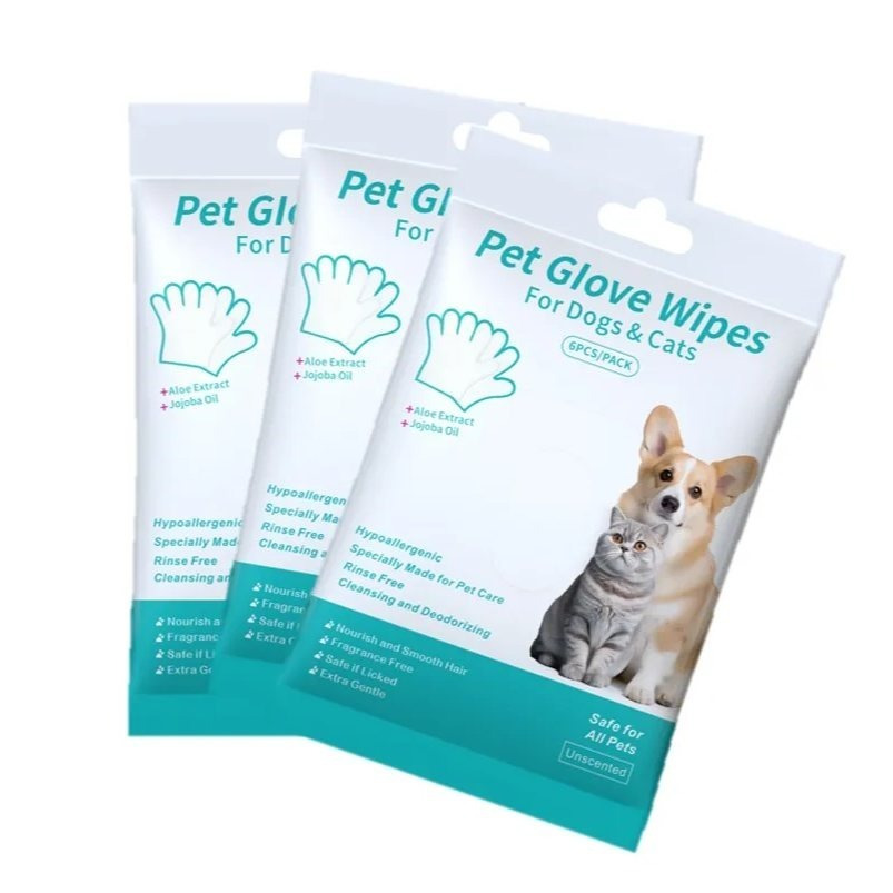 TEMU Juego de 3 pack de guantes para mascotas, guantes de limpieza y desodorización, toallas para el del cuerpo, toallas de para gatos, ni perfume