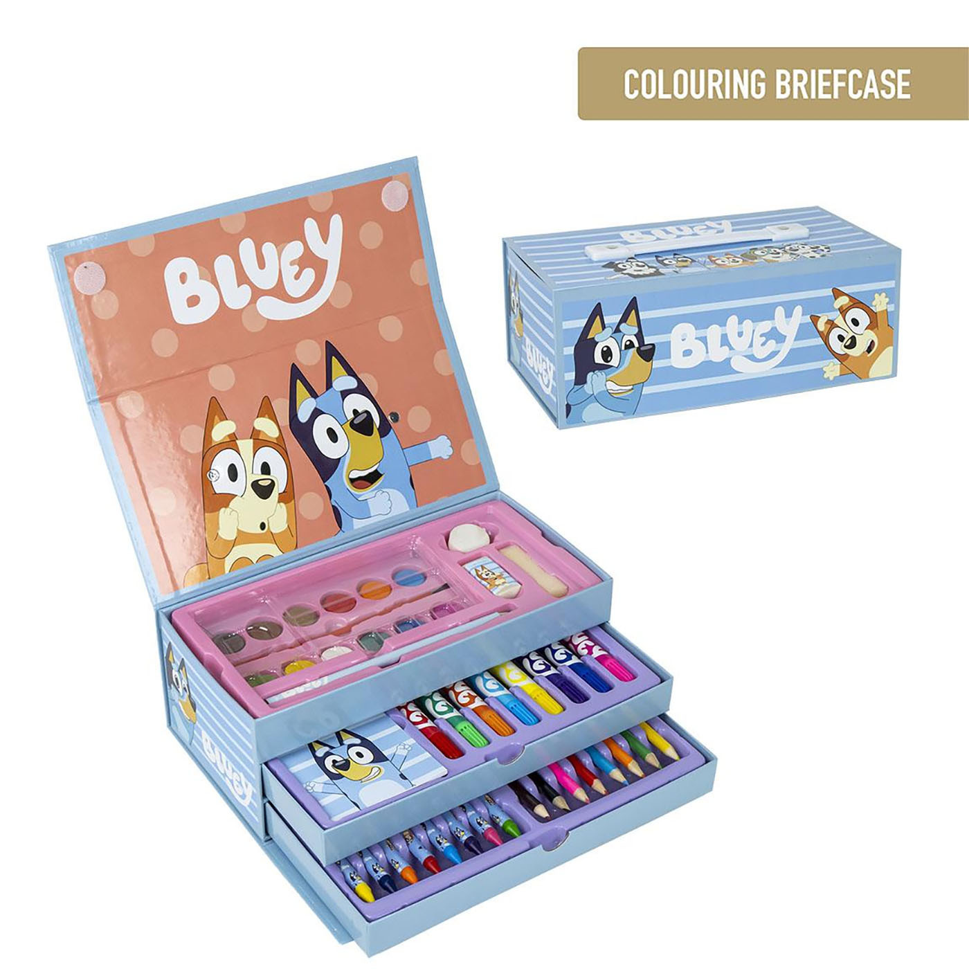 Image of 43-piece Patterned Stationery Drawing Set In A Drawer Storage Box