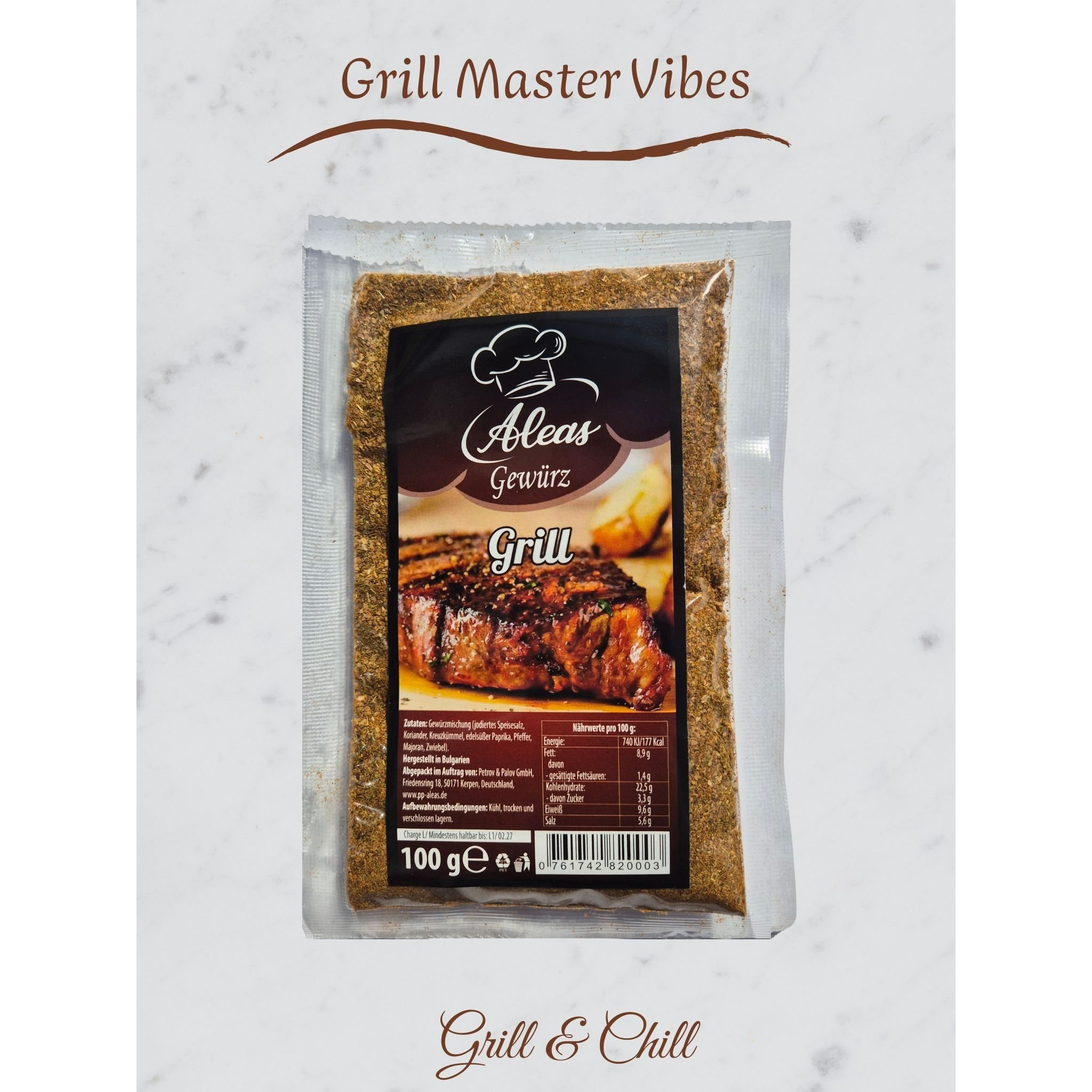 Grill Master:bbq Mix For Meat, Steaks & Vegetables – Aleas 100g