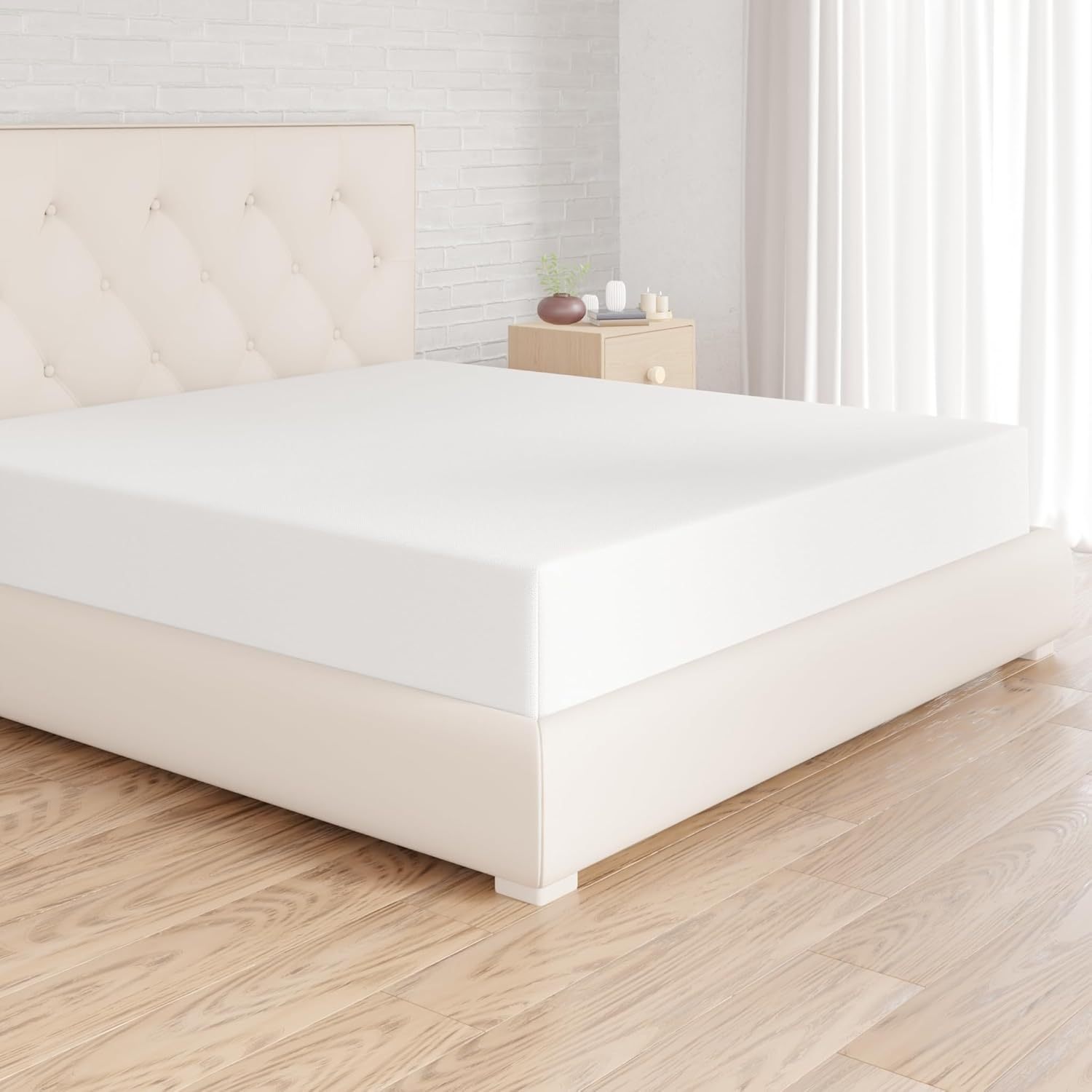 TEMU Sábana Bajera Ajustable | 50% Algodón + 50% Microfibra | , Transpirable y Resistente | Variedad | Para Cama de 90 105 135 150 160 180 200 | Para
